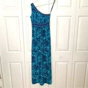 BCBGMAXAZRIA One Shoulder Blue Maxi Dress Women’s Size XS